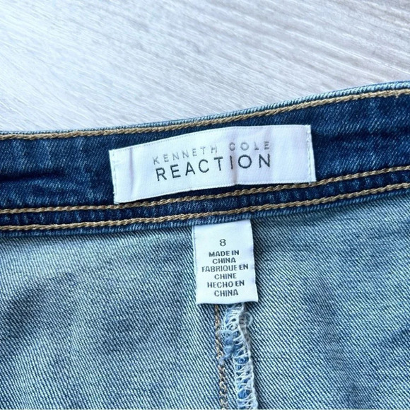 Kenneth Cole Denim A Line Button  Down Skirt - Picture 8 of 14